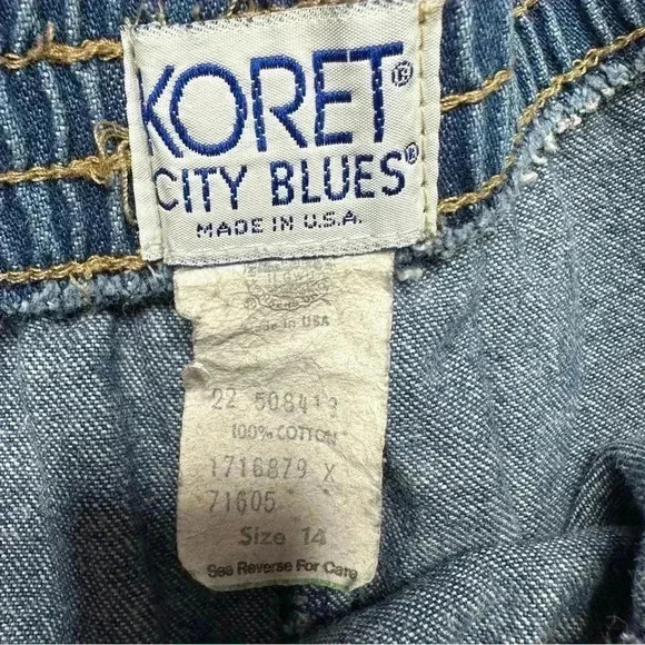 Koret City Blues Vintage Crop Jeans Extra Wide Leg Medium Wash Size 14 - Picture 8 of 16